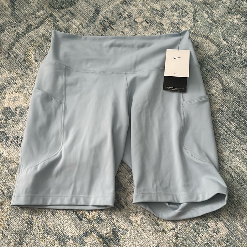 NIKE ONE HIGH RISE GENTLE SUPPORT 8” LENGTH BIKER SHORTS